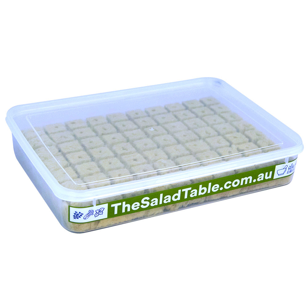 70 Premium Rockwool Grow Cubes in Propagation Tray